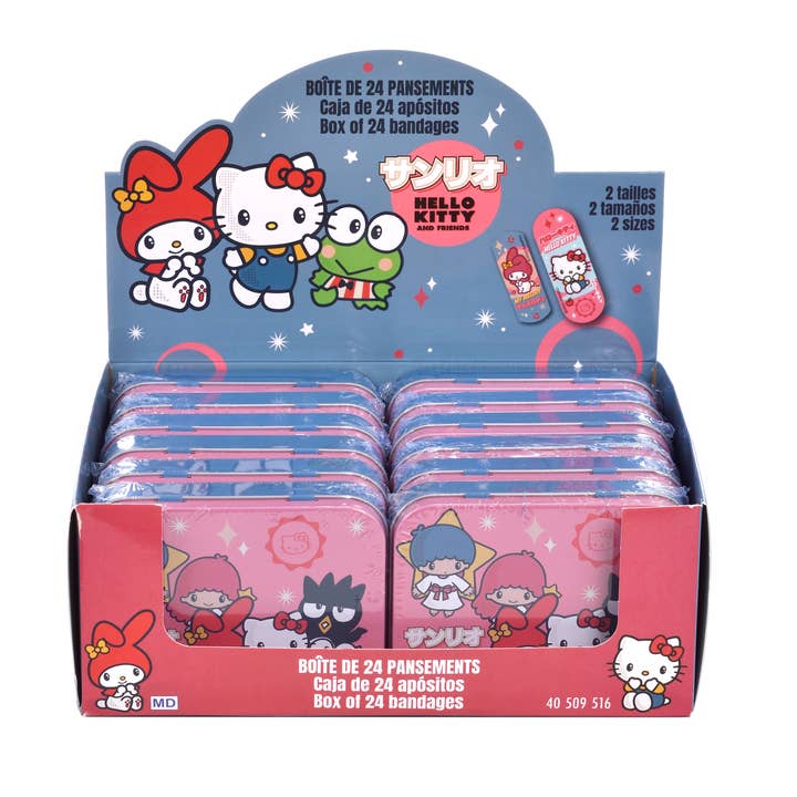 Takecare – Großhandel Pflaster/Verbände – Kind & Baby – Hello Kitty & Friends Metallbox mit 24 Bandagen