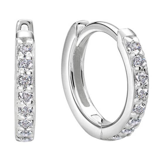 Huggies van 13 mm - Witte topaas voor wholesale door Murkani Jewellery