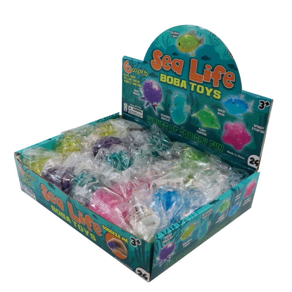 Geddes - Wholesale Squishy Toy - Kids & Baby - Small Sealife Boba Toys 24/display3