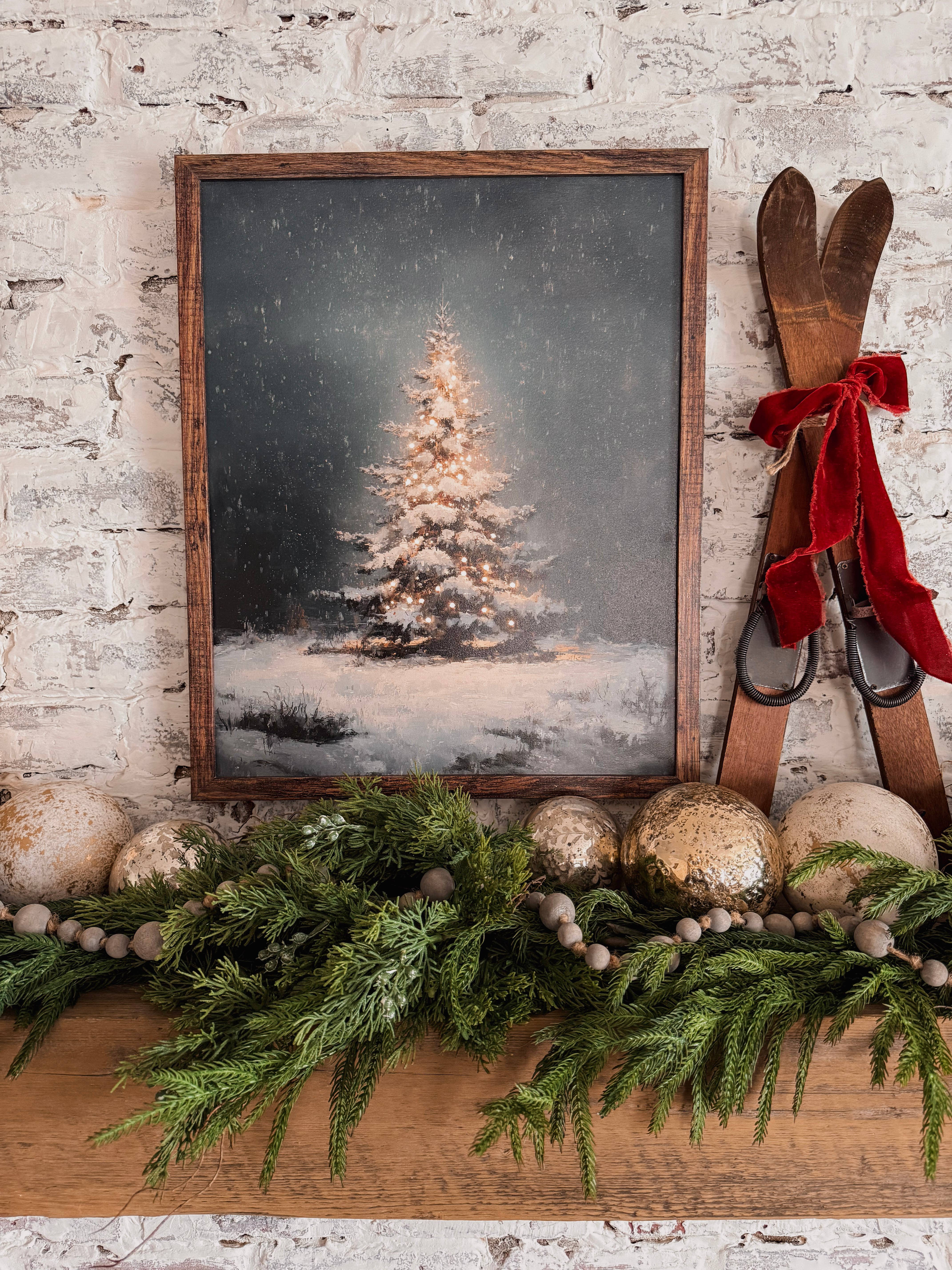 WillowBee Signs & Designs - Wholesale Sign - Moody Vintage Lit Up Christmas Tree