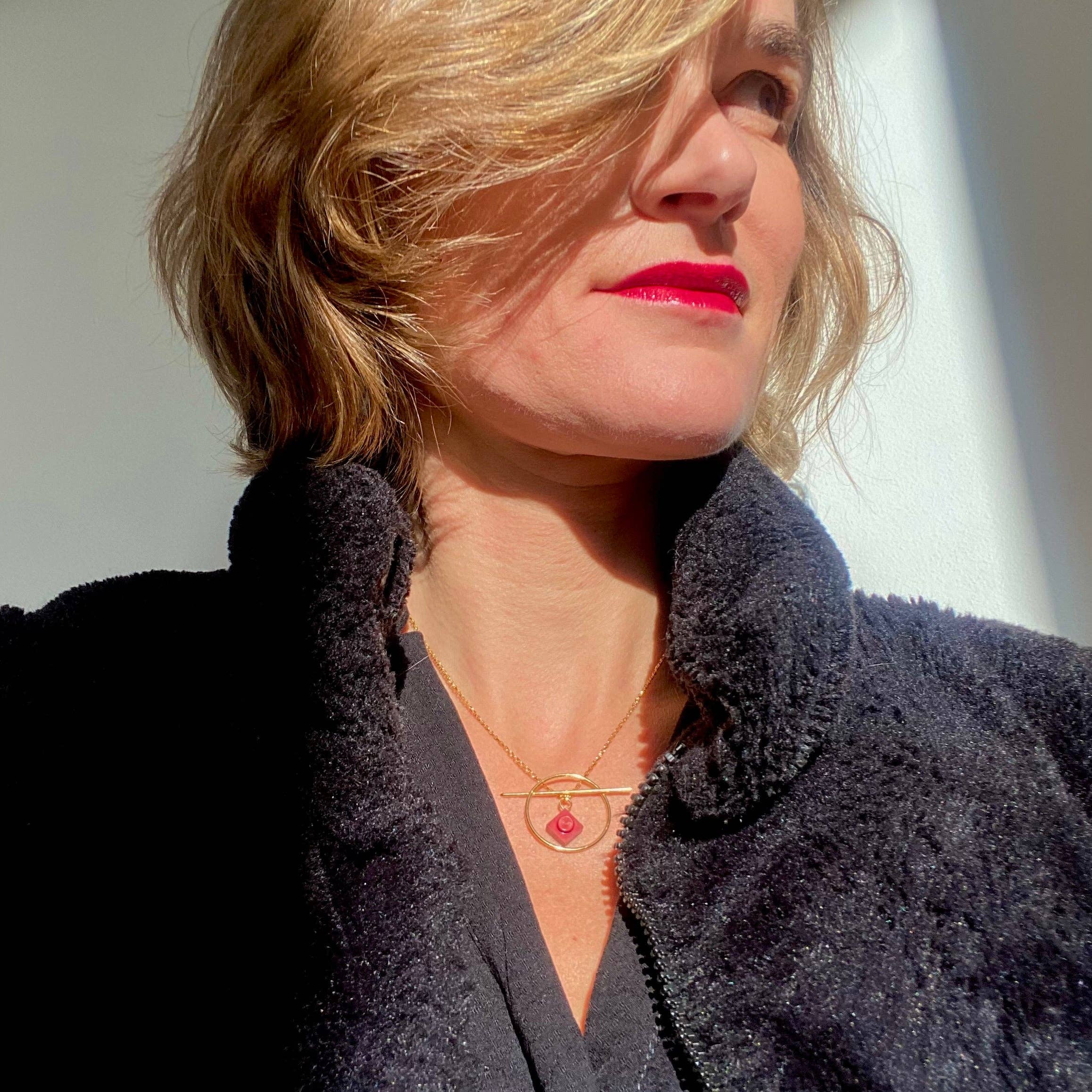 Brique d'Oreille - Wholesale Pendant/Charm Necklace - Geometric necklace with a Lego brick - Les Astucieuses19