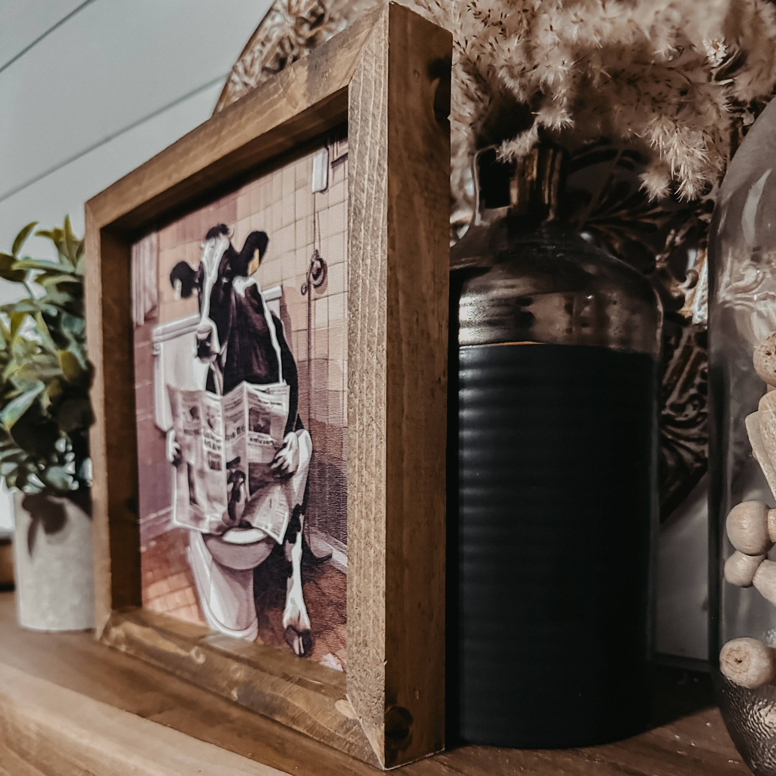 The Broken Board - Venta al por mayor Carteles de baño - Cartel de baño de vaca divertida4