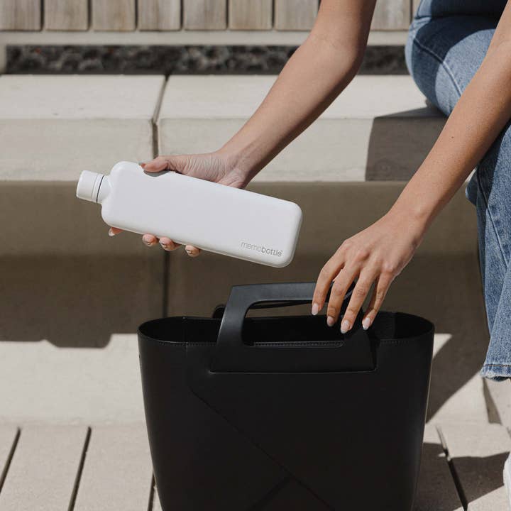 memobottle - Wholesale Water Bottle - Slim memobottle (Stainless Steel) - White1