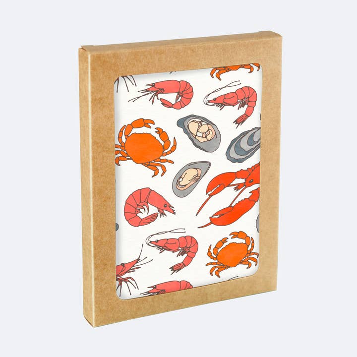 Seafood Greeting Card Set for wholesale by Brooke Finally