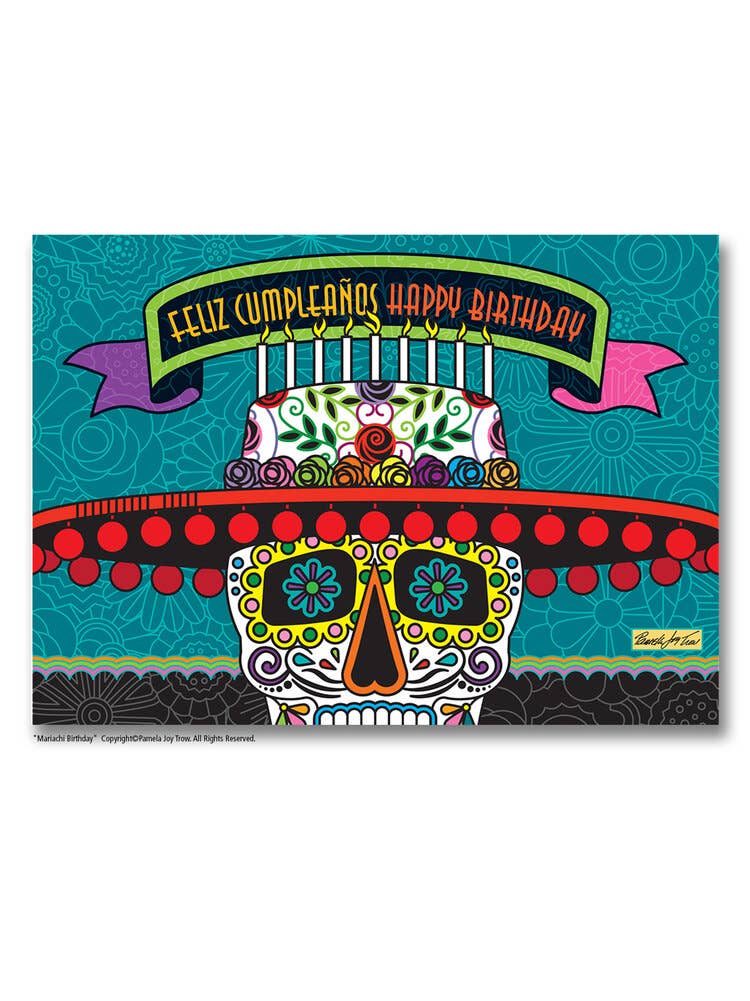 The Art of Pamela Joy Trow – Engroshandel Fødselsdagskort – Mariachi Fødselsdag Lykønskningskort3