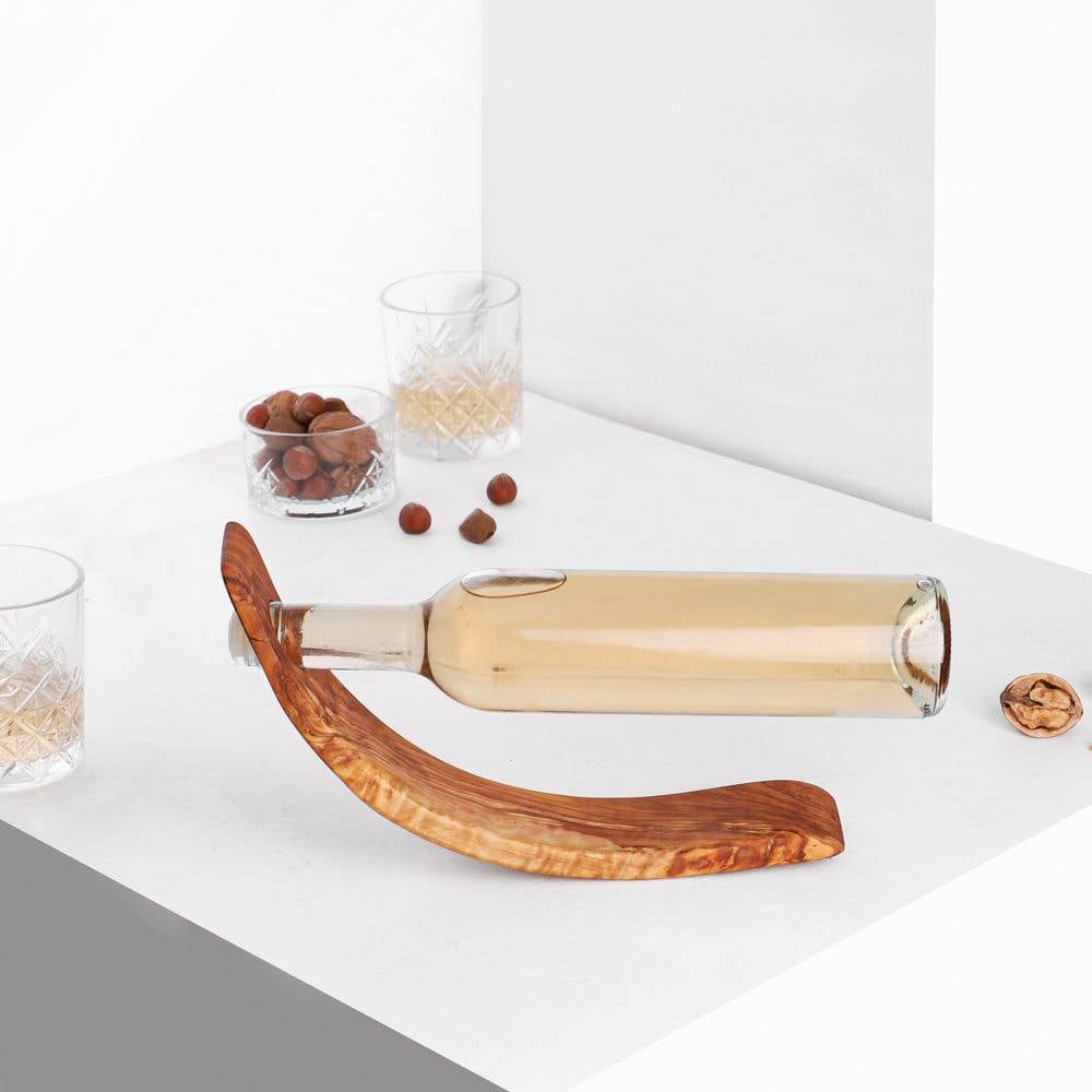 Dallas olive oil company – wholesale Bottle rack/holder – Crescent Bottle Holder2