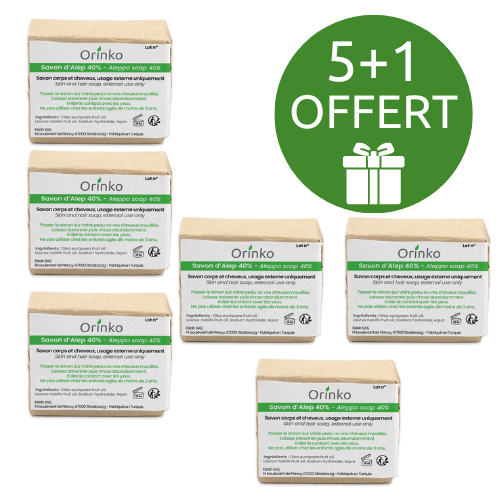 Orinko – wholesale Bar Soap – 5+1 FREE: Traditional Aleppo soap x10