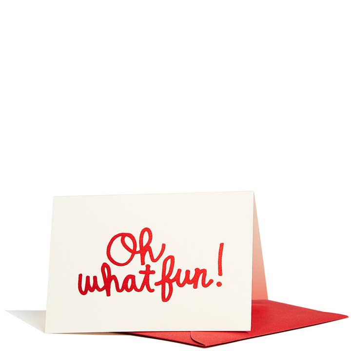 #133 Oh What Fun Enclosure Card for wholesale by Snow & Graham