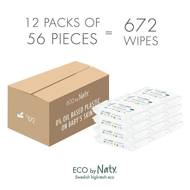 Eco by Naty - Wholesale Face & Body Wipes - Flushable Baby Wipes, 56 Pcs3