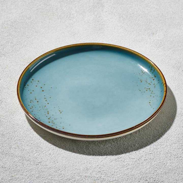 Terra - Round Plate, Light Blue, 7" for wholesale by Kadra Kitchenware
