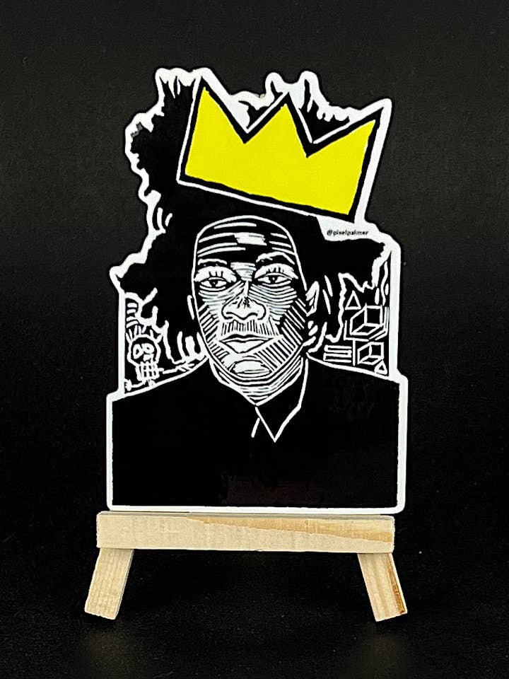 Basquait - sticker for wholesale by Pixel Palmer