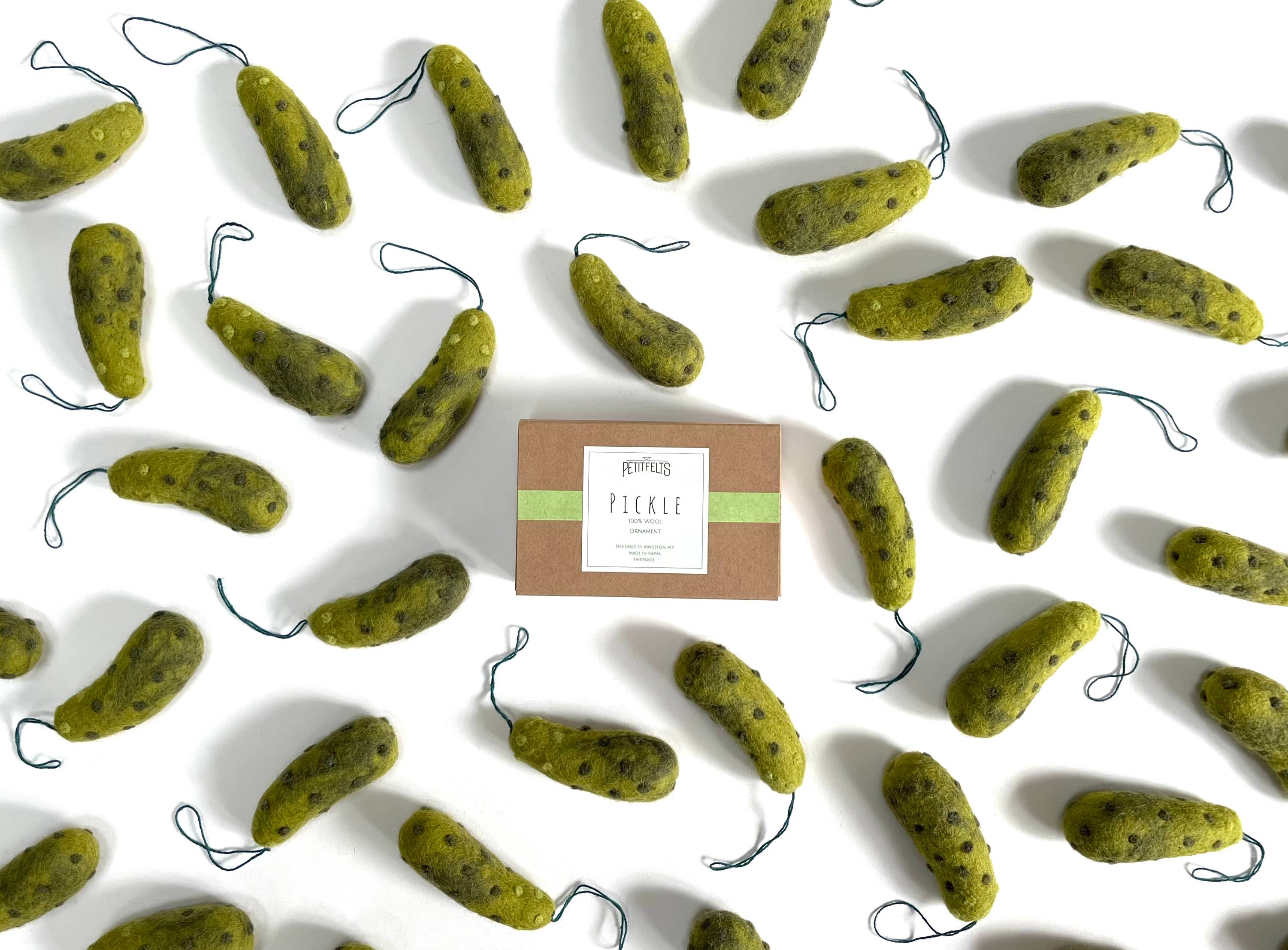 PetitFelts - Wholesale Ornament - Felted Wool Pickle Ornament0