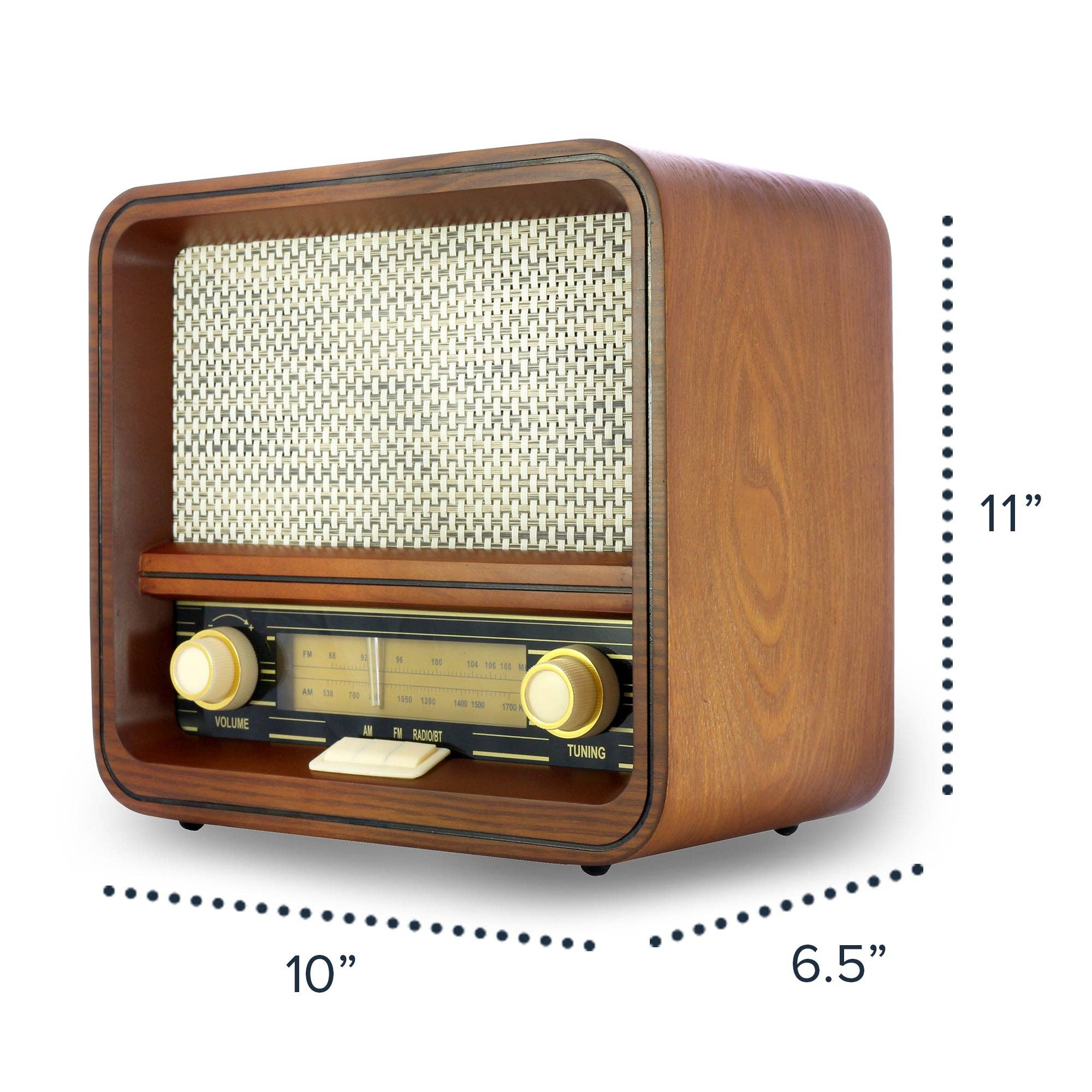 Master Tailgaters, LLC - Wholesale Speakers - Fuse RAD Vintage Retro AM/FM Radio Speaker with Bluetooth1