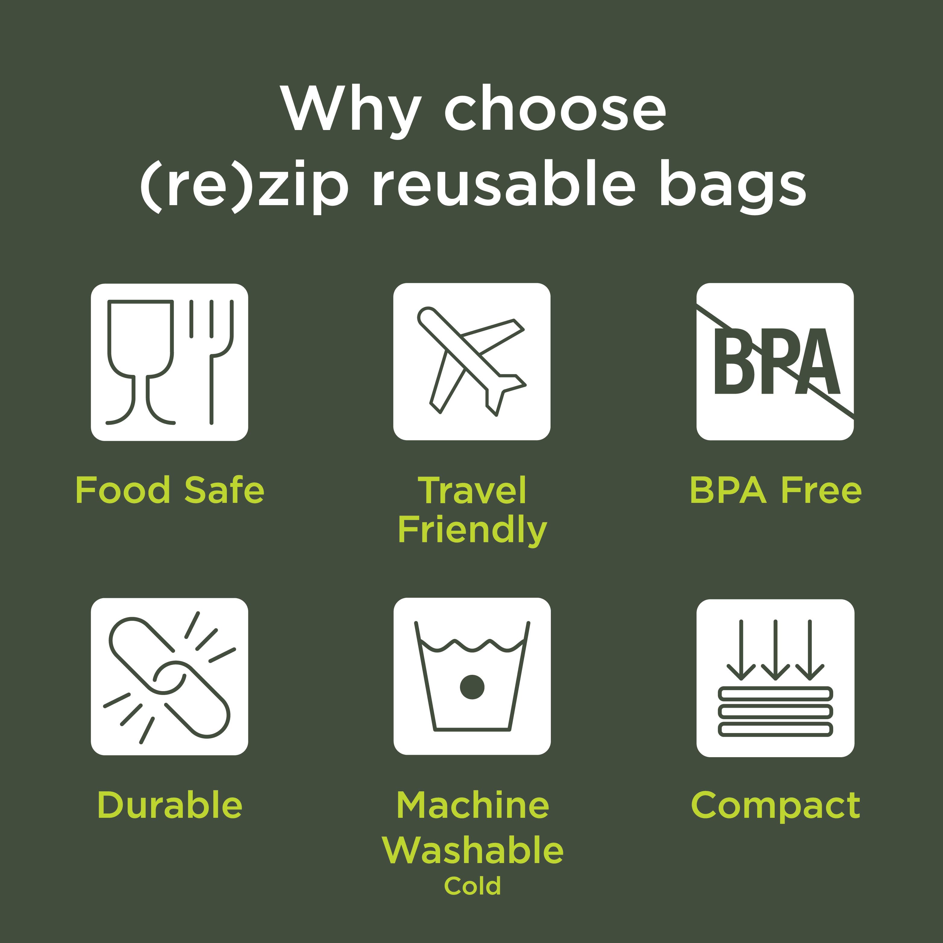 Rezip Co. - Wholesale Food Storage Wrap/Bag - Reusable Roll Top Bread & Bagel Bag3