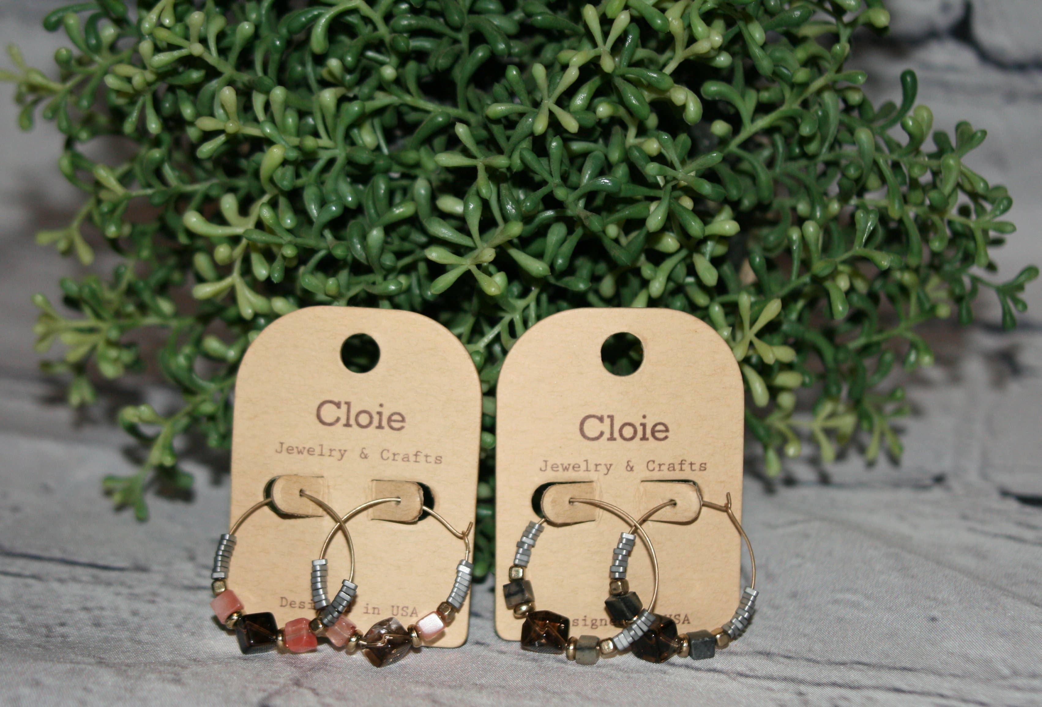 VictoriaEstelles – Brincos de argola por atacado – Brincos Pequenos com Pedras Preciosas em Aro0