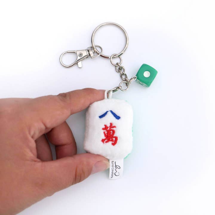 Emii Creations - Wholesale Keychain - Unisex - Tiny Mahjong Tile Plush Key & Bag Charm5