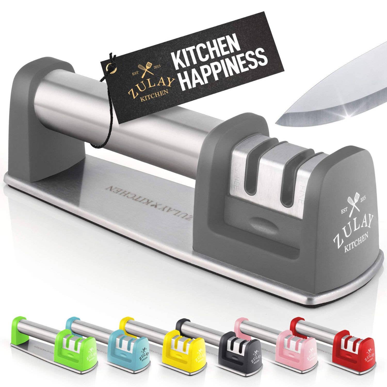 Zulay Kitchen - Wholesale Knife Sharpener - Premium Quality 2-Stage Knife Sharpener7