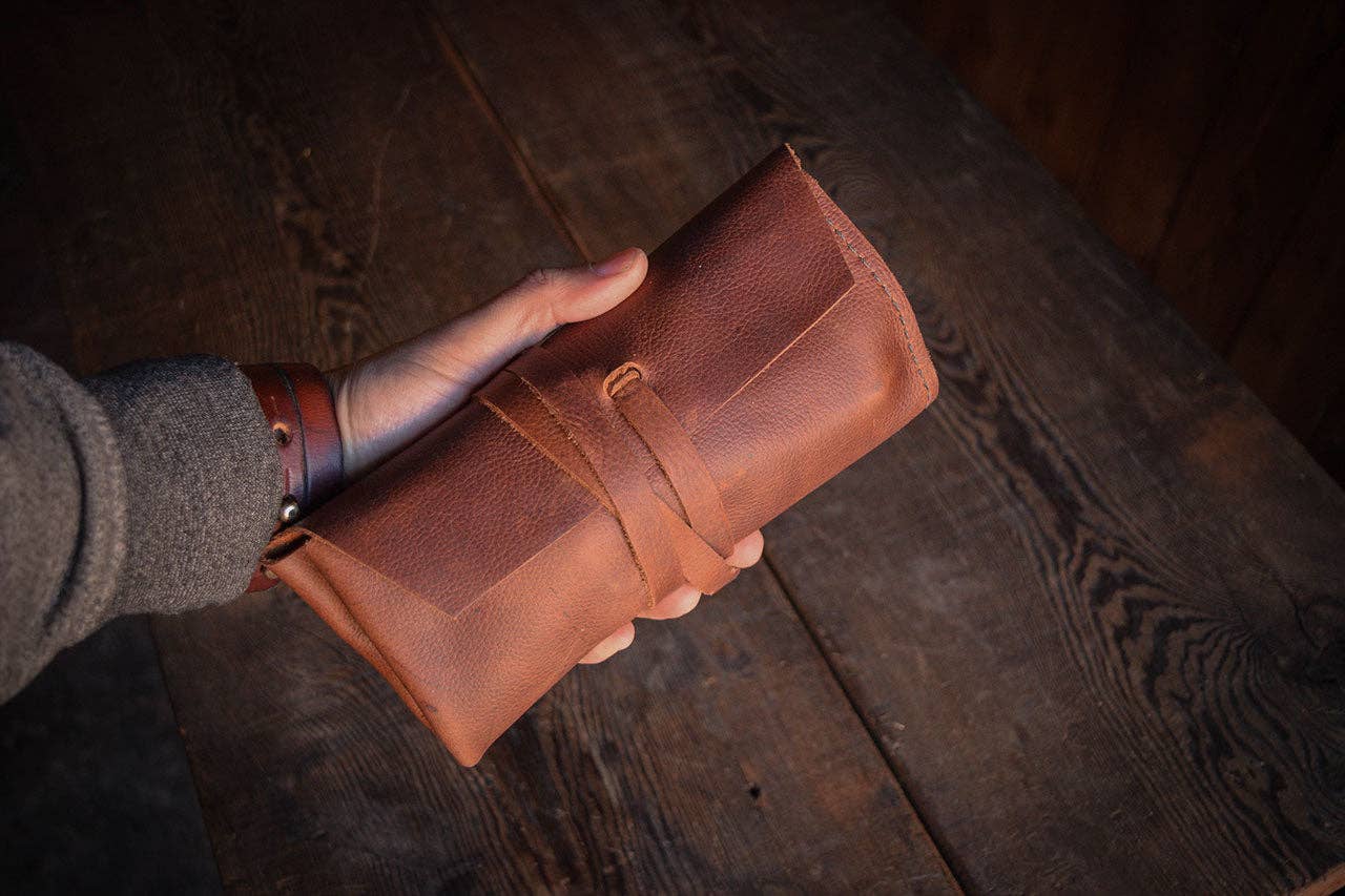 Craft and Lore - Wholesale Humidor/Cigar Accessory - Rustic Leather Pipe Roll12
