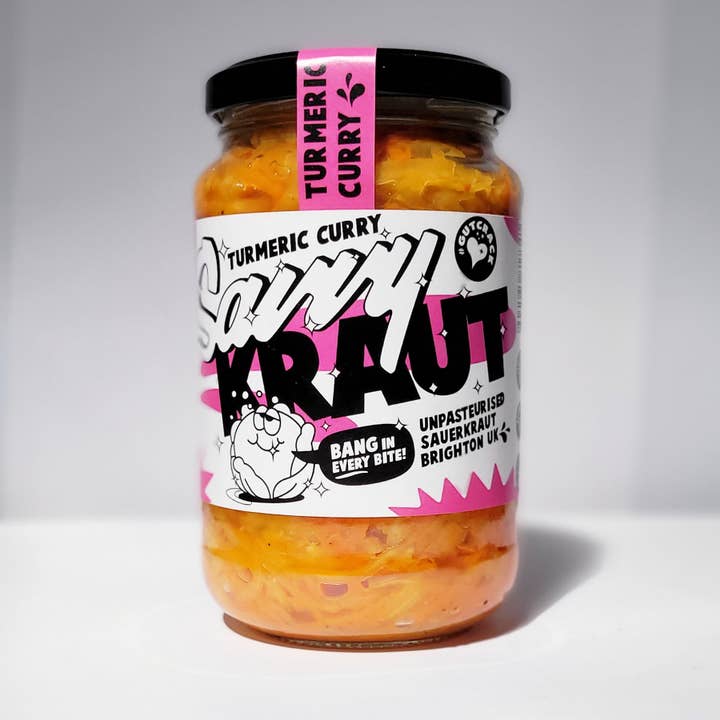 Turmeric Curry Sauerkraut | Raw & Unpasteurised - 360g for wholesale by Savvy Ferments