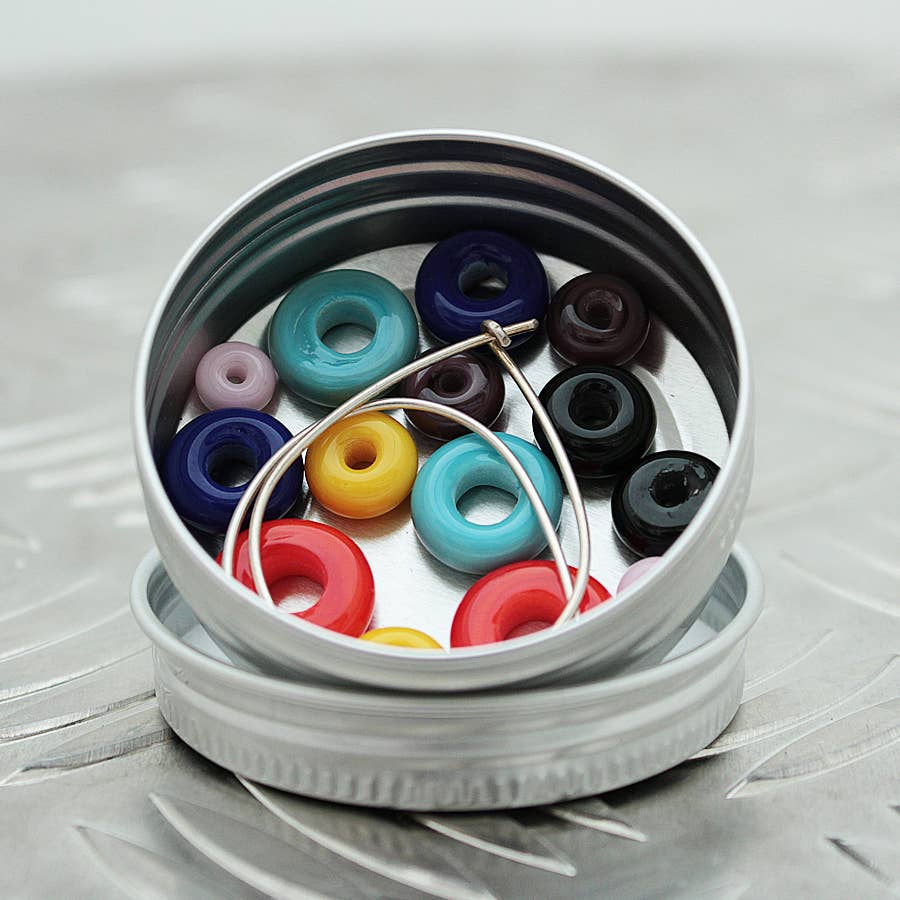 Equiliqua: Joyería Artesana con Vidrio - Vente Parures de bijoux - Kit boucles d’oreilles en verre de Murano et argent « Week »0