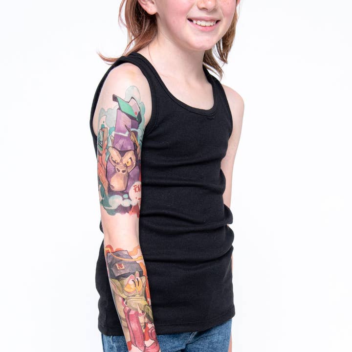 Tony Ray - Wholesale Temporary Tattoo - Kids - Street Art Full Sleeve Tattoo2