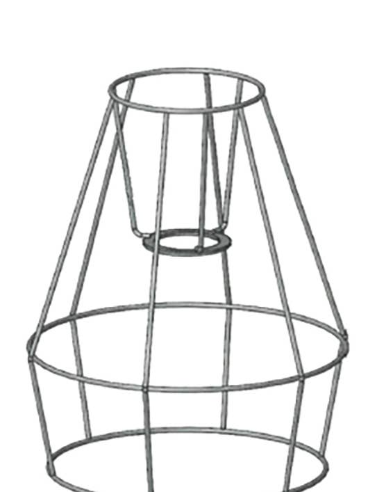 Armação de Abajur No. 9 Preto Workshop 180x250 mm por atacado de Graine Créative