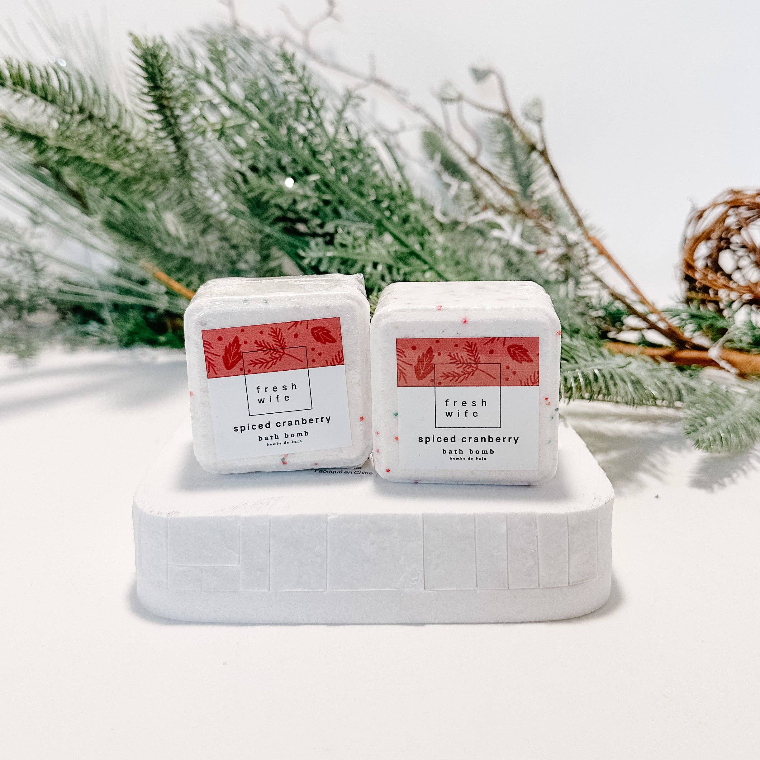 The Fresh Wife Soap Company - Wholesale Bath Bomb/Fizz - Spiced Cranberry Bath Bomb3