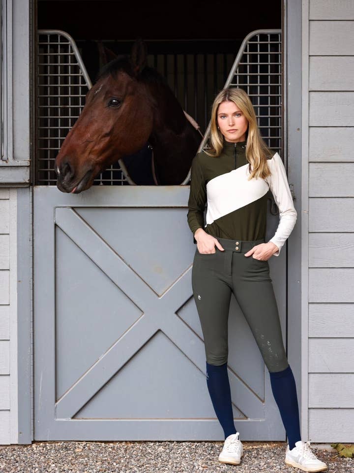 Juliette High Compression Breeches | Hunter Green for wholesale on Faire5
