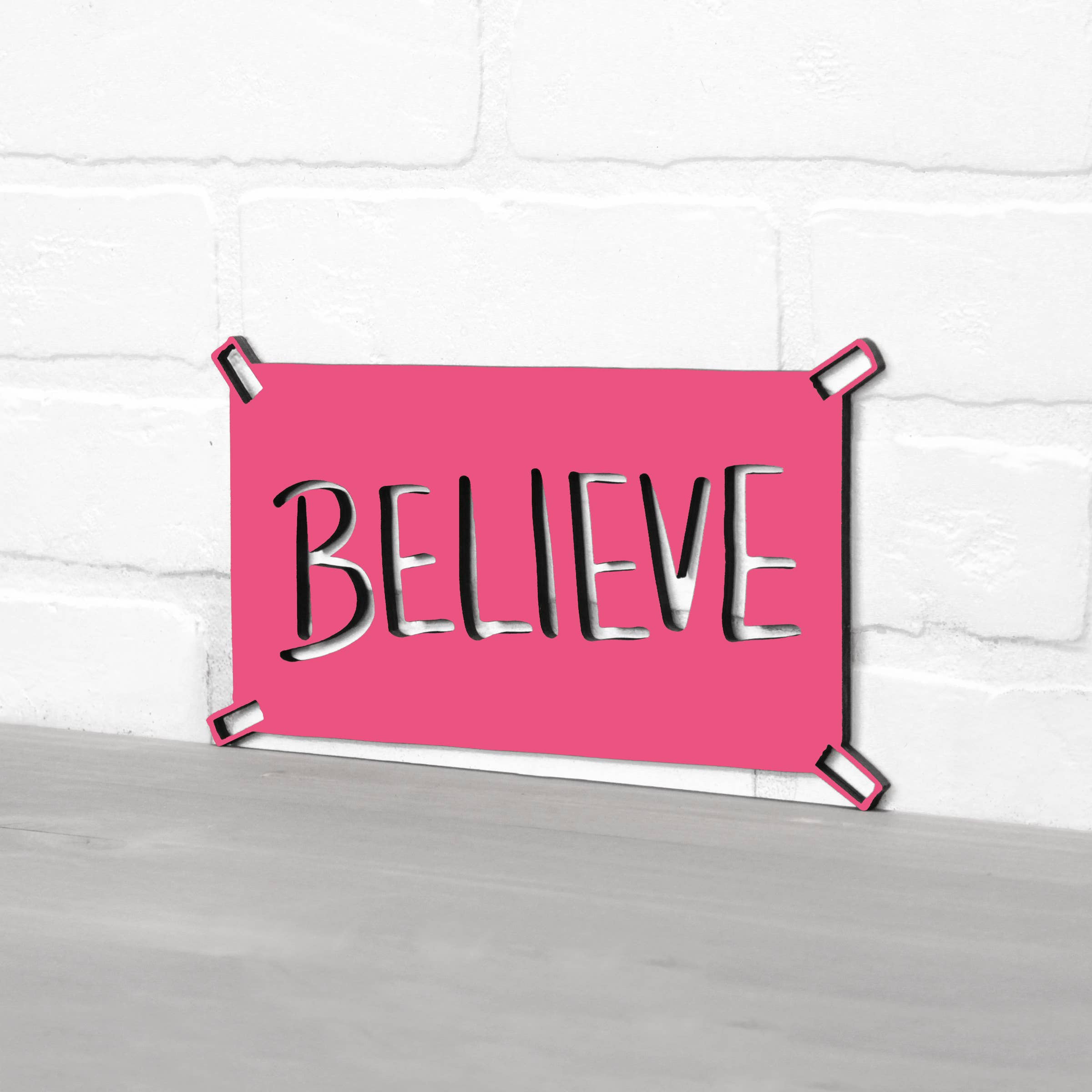 Spunky Fluff - Wholesale Wall Sign - Believe Ted Lasso Quote Locker Room Sign6