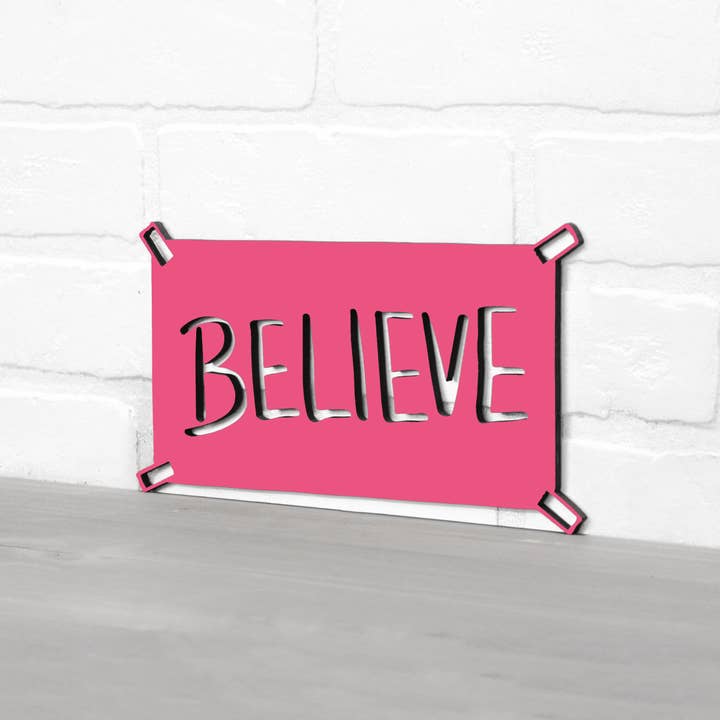 Spunky Fluff - Wholesale Wall Sign - Believe Ted Lasso Quote Locker Room Sign6