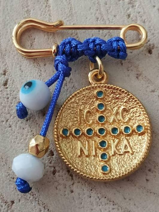 Constantine round baby Brooch for wholesale by Kalliopi P. Giannoula - Poppygshop