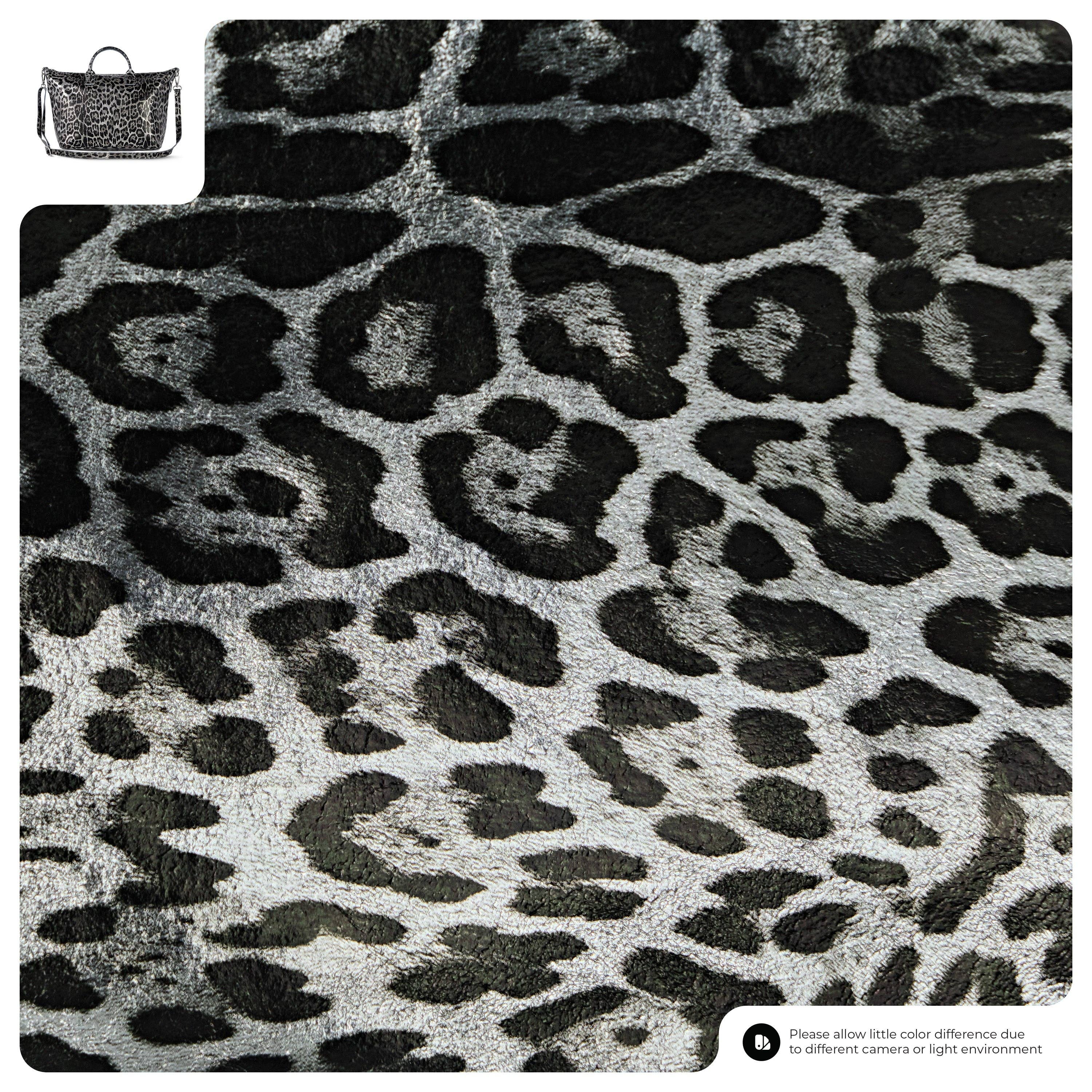 TAKEASY - Vendita all'ingrosso Borsa con manico - Donna - Borsa a Mano in Pelle Scamosciata Metallica Leopardata6