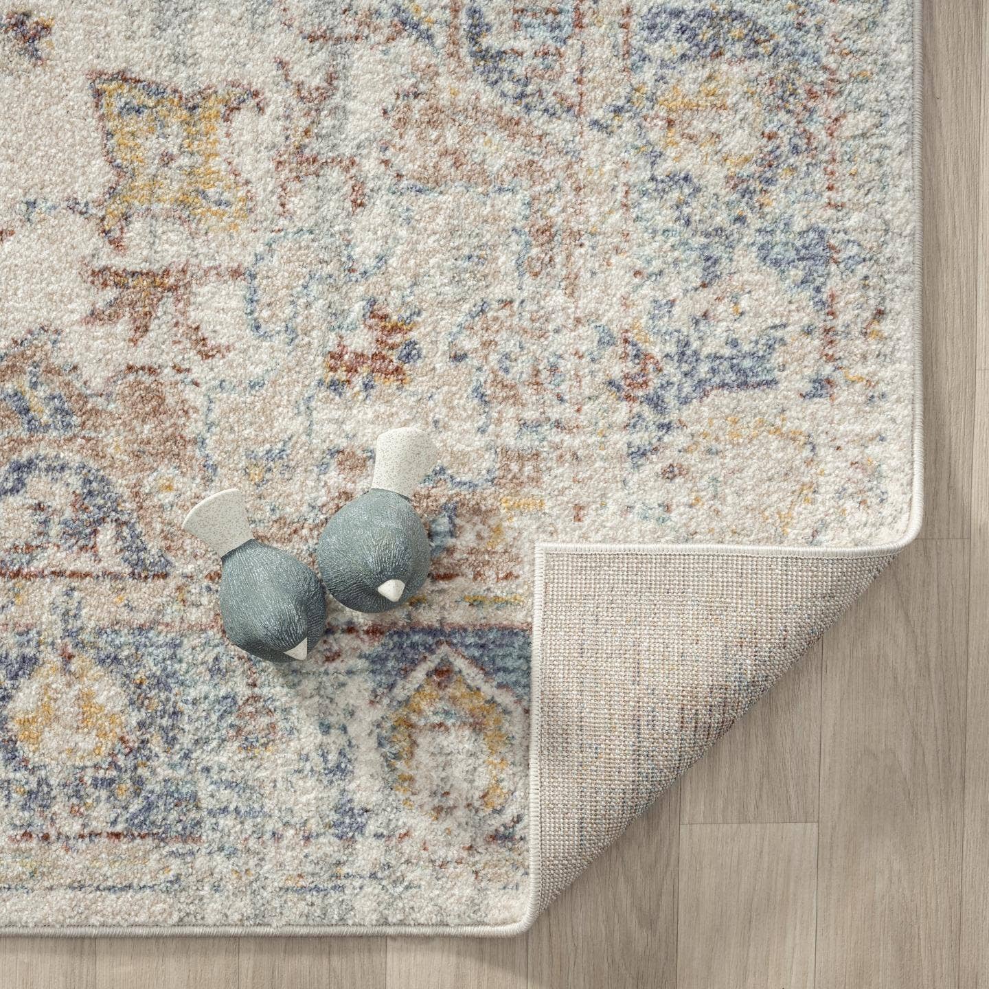 Cream Freesia 2384 Floral Vintage Area Rug for wholesale on Faire3