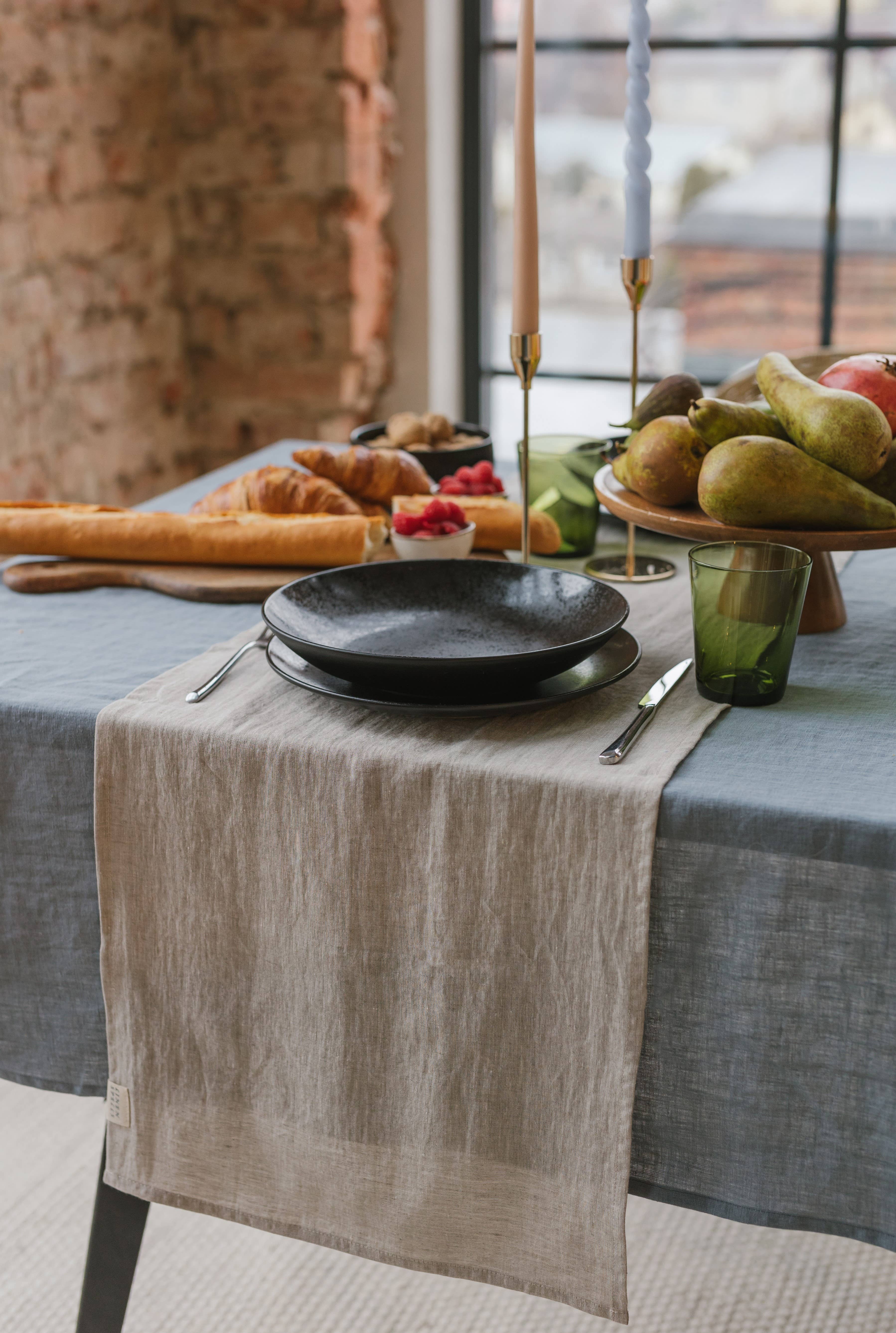 Linen Spells - Wholesale Table Runner - Natural Melange Linen Table Runner5