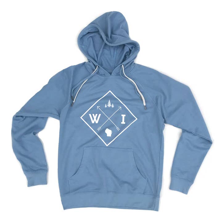 Arrows Hoodie – Blue for wholesale by Forward Apparel Co.