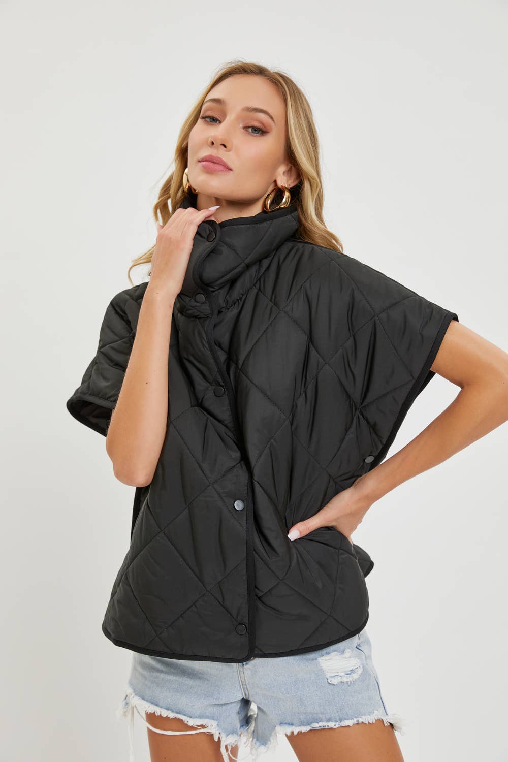 Sweet Lovely by Jen - Wholesale Outerwear Vest - Women's - QUILTED  PADDED VEST OUTERWEAR 16