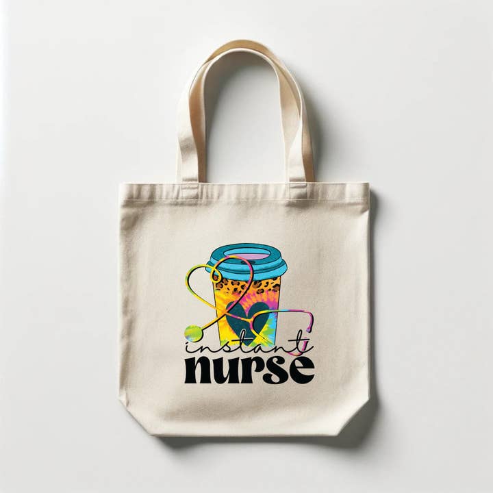 Instant Nurse lærredstaske for engroshandel hos Fuzzy Loon Designs