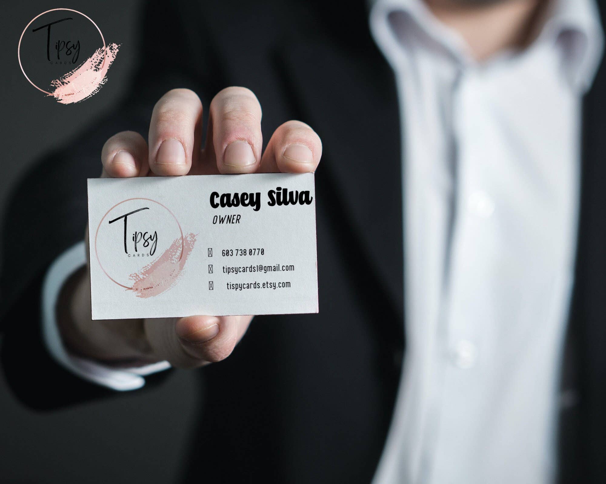 TipsyCards - Wholesale Business Card Holder - Business Cards For Small Businesses2