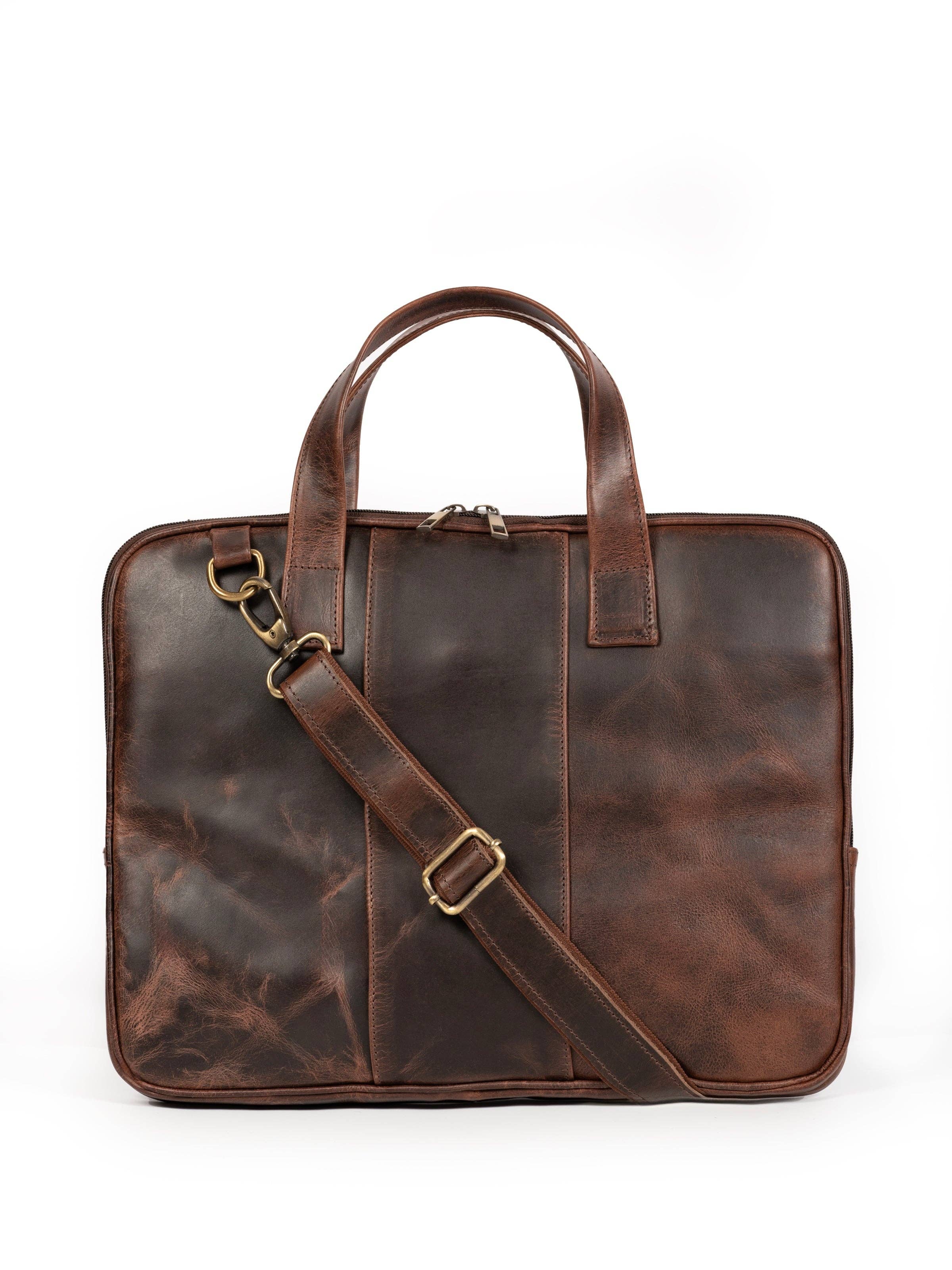 Classy Leather Bags - Wholesale Briefcase - Unisex - Harbor Laptop Briefcase, Brown8