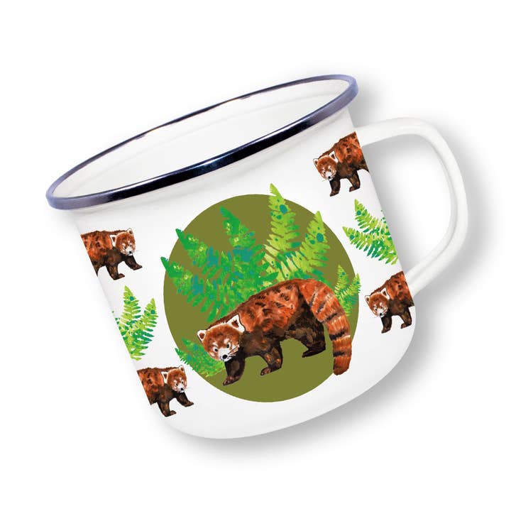 Anamelware Nature Collection Enamel Mugs - Red Panda for wholesale by Deluxebase