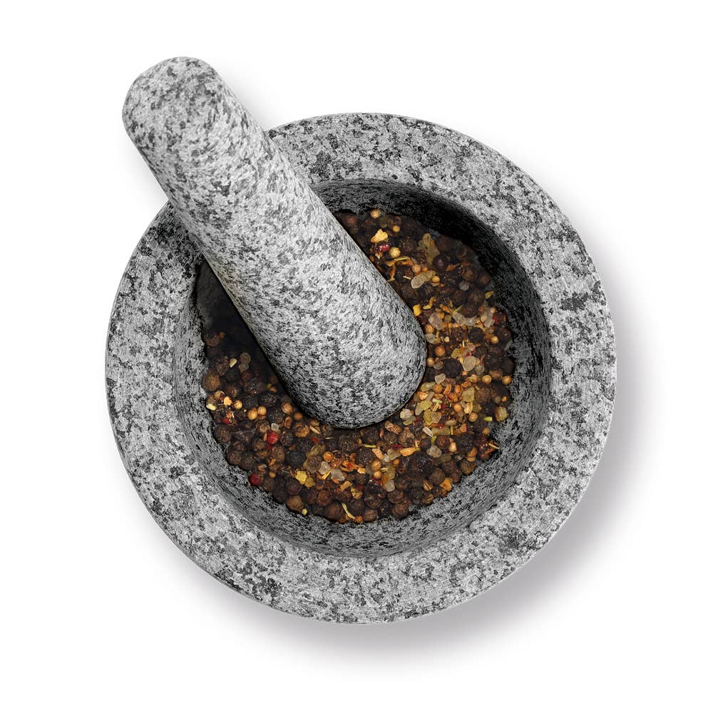 Zeller Present - Vendita all'ingrosso Mortai e pestelli - Set mortaio e pestello in granito grigio1