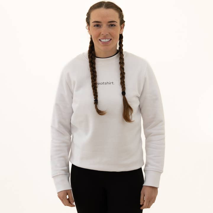 simple. sweatshirt. white. for wholesale by simple. panda