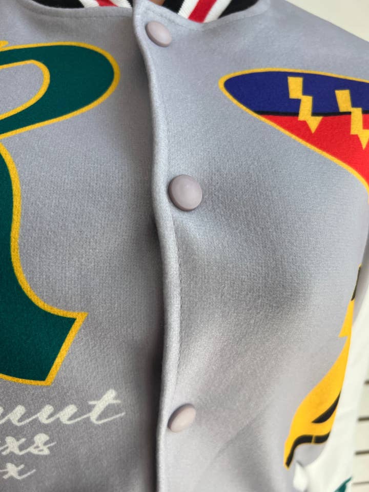 MB Fashion Wholesale - Wholesale Varsity/Baseball Jacket - Women's - MB FASHION BOLD PRINTED THIN VARSITY JACKET 3667LY3