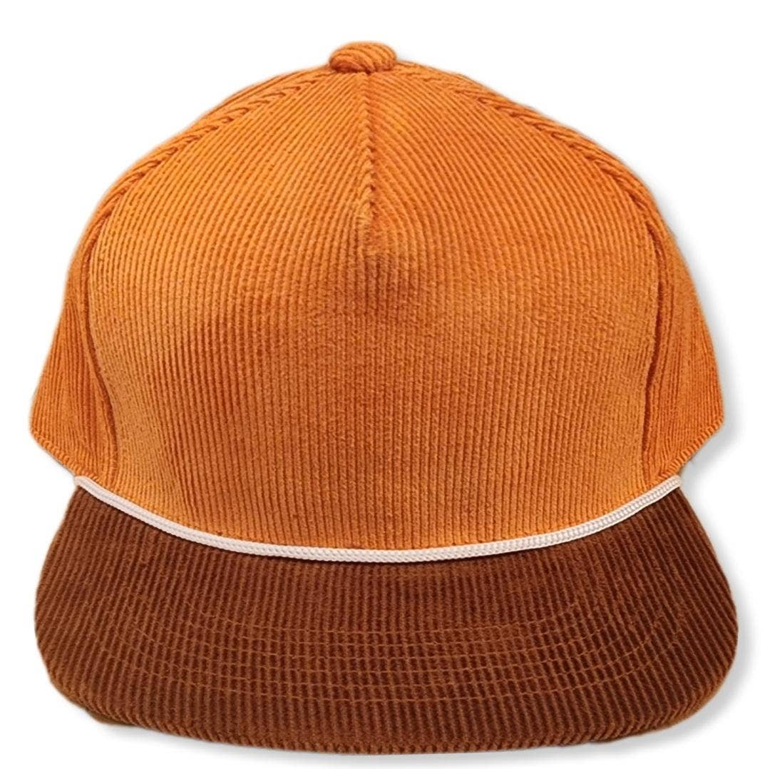 ThatsRad - Wholesale Flat Brim Cap - Unisex - Two Tone Corduroy Rope Snapback Hat 1