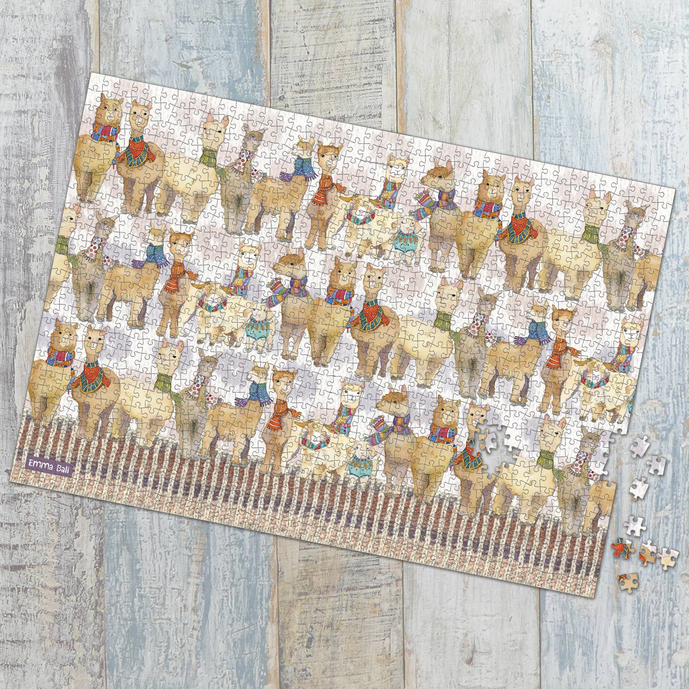 Emma Ball Ltd - Wholesale Puzzle - Adult - Alpaca & Friends 1000 Piece Boxed Jigsaw1