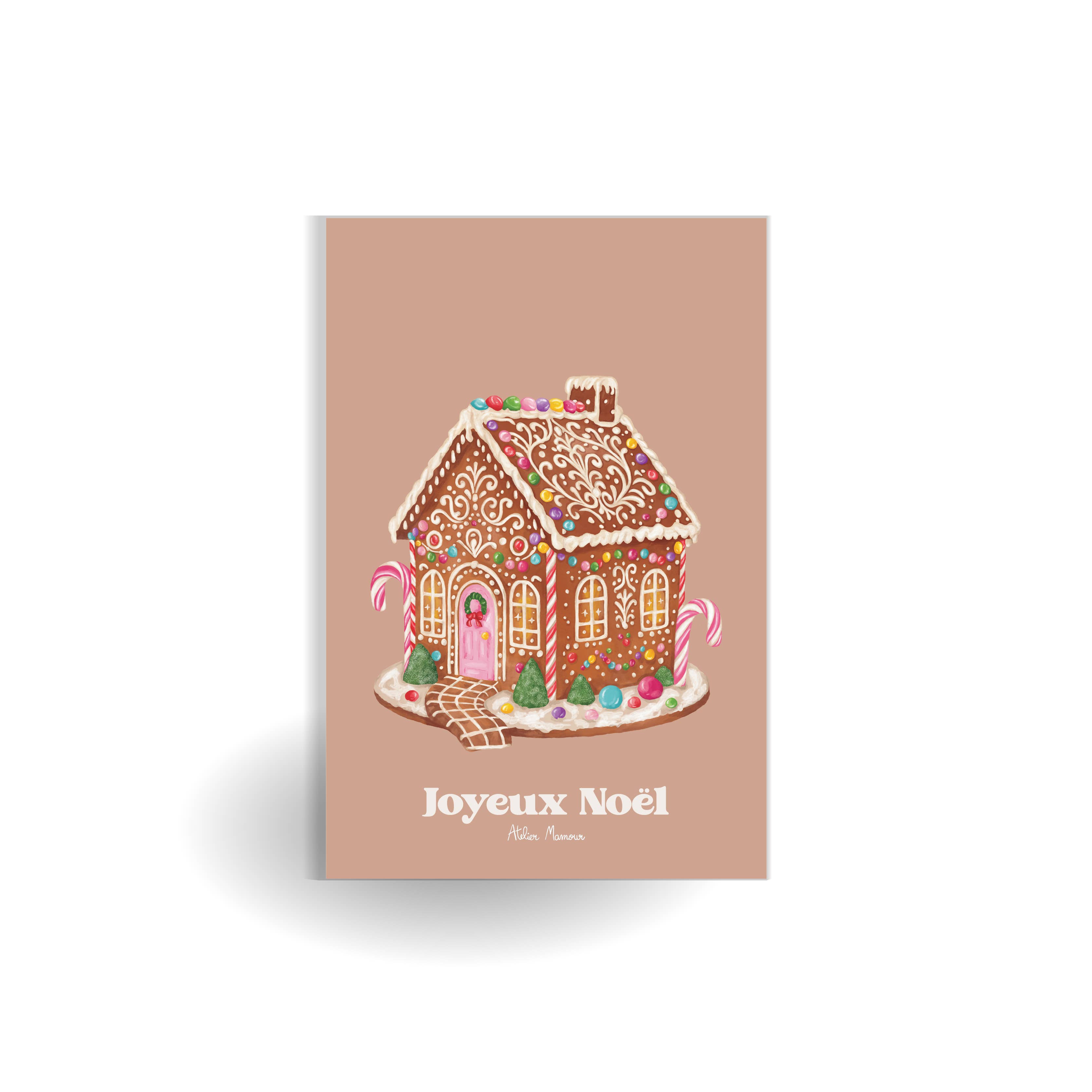 Atelier Mamour - Wholesale Christmas Card - " Merry Christmas - Gingerbread Cookie "1