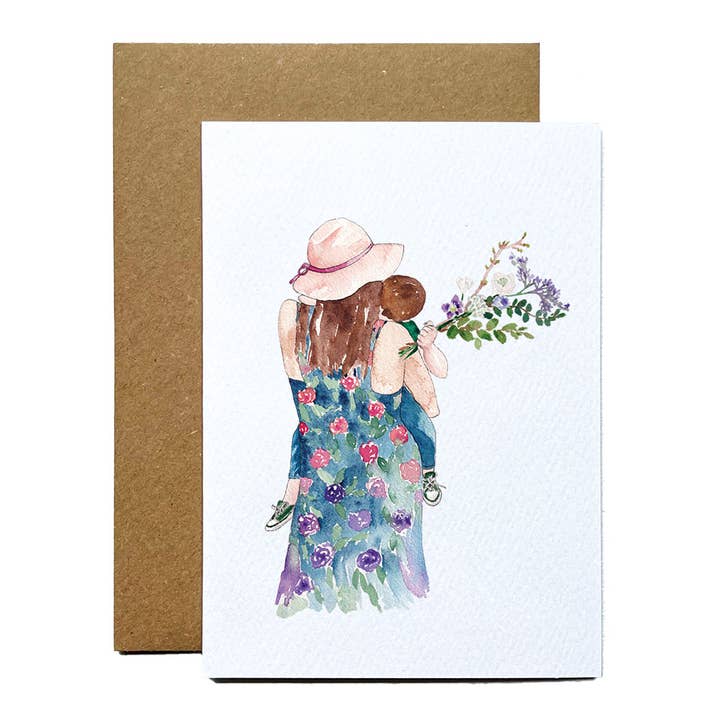 Carte de vœux d'anniversaire pour mère et enfant pour la vente par Jenny Vellacott