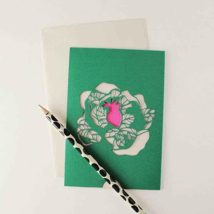 Valentinskarte „Lettuce Heart“ für den Großhandel von Claire Colin