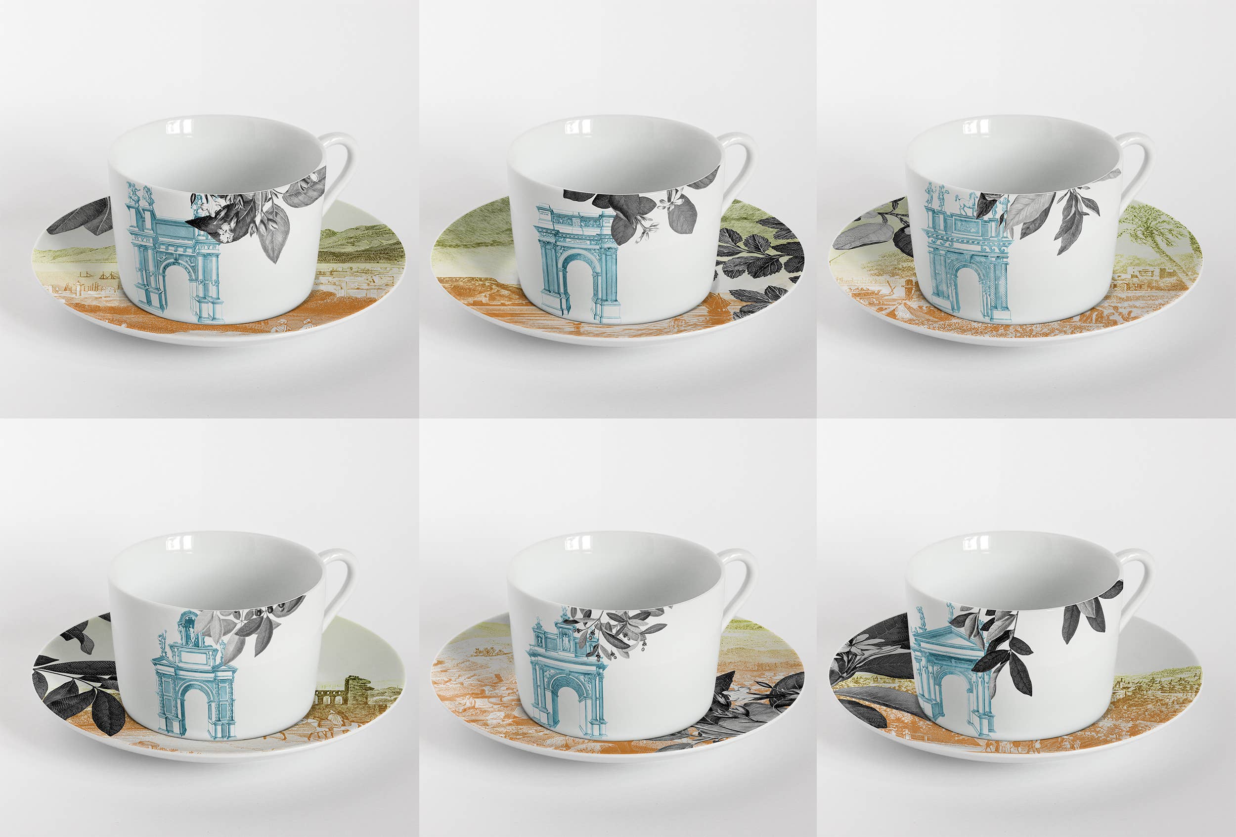 Vito Nesta Grand Tour - Wholesale Coffee/Tea Cup - Mediterraneo set of 6 tea cups0