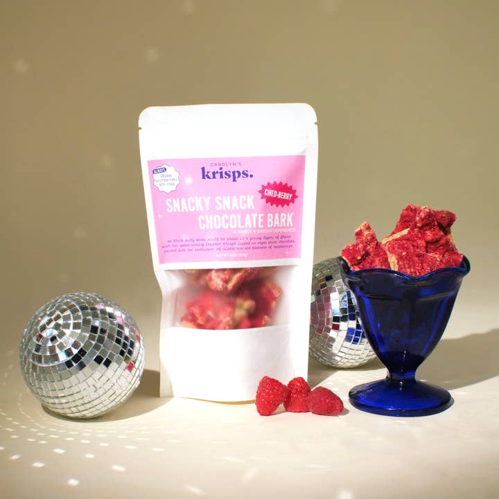 Carolyn's Krisps - Wholesale Chocolate Covered Sweets - Snack Bark - Ched-berry - Gluten-free, vegan